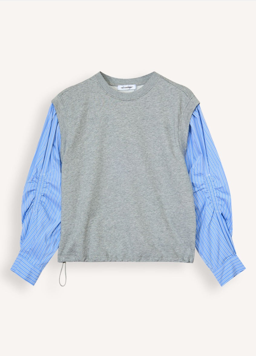 Co'couture Sabina Mix Shirt Sweat – Light Grey